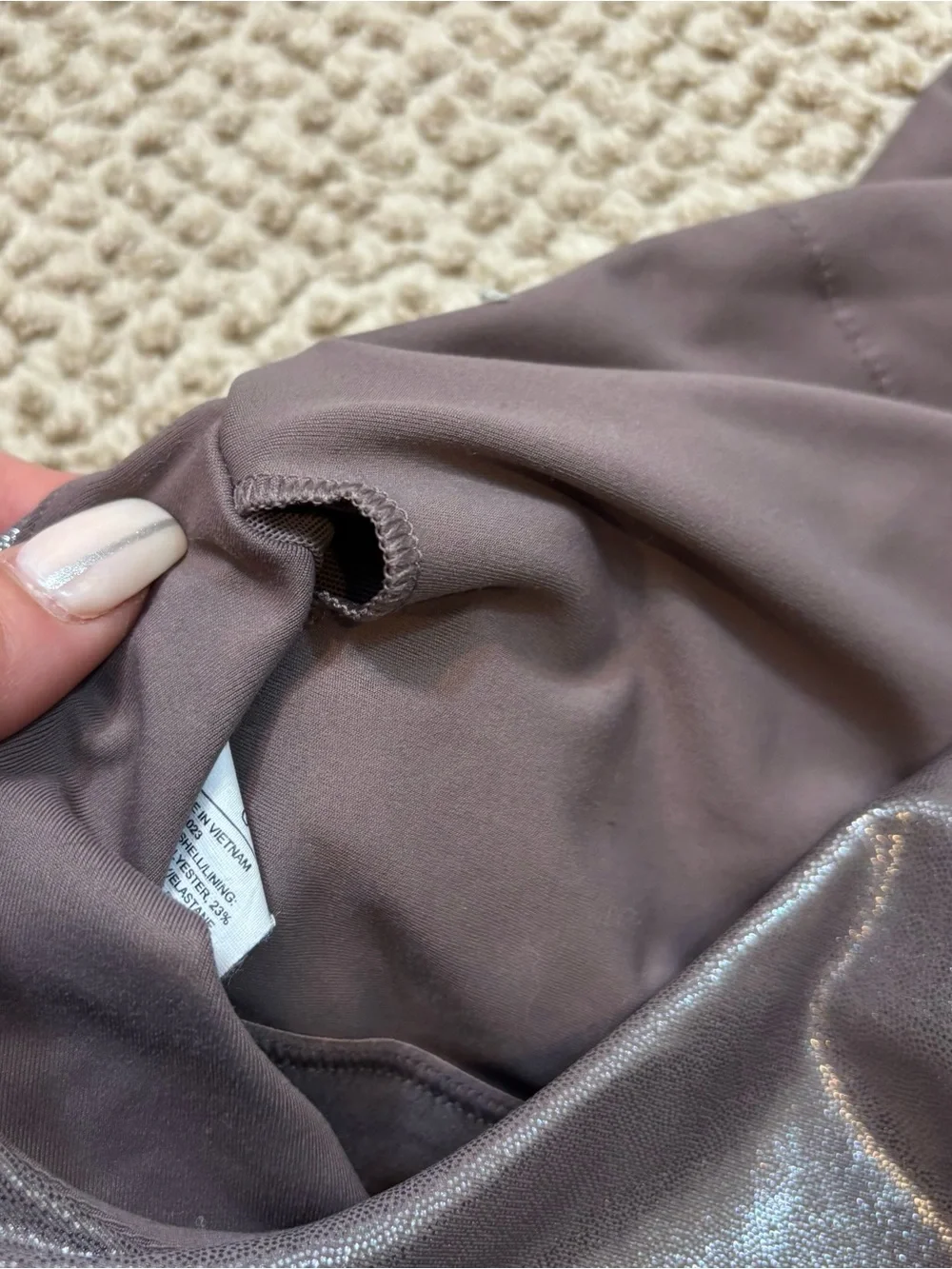 Ladies Old Navy Active Powersoft‎ Longline Sports Bra Size Large Shiny Brown